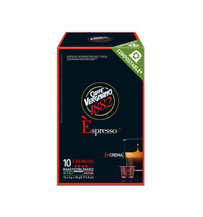 Kapsułki Vergnano Espresso 1882 Cremoso - 10 szt. Odpowiednie do Nespresso