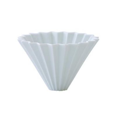Origami ceramiczny dripper rozmiar M - biały