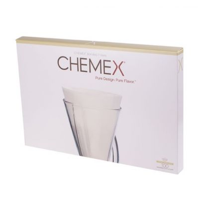 Chemex Filtry papierowe białe, niezłożone - 3 filiżanki