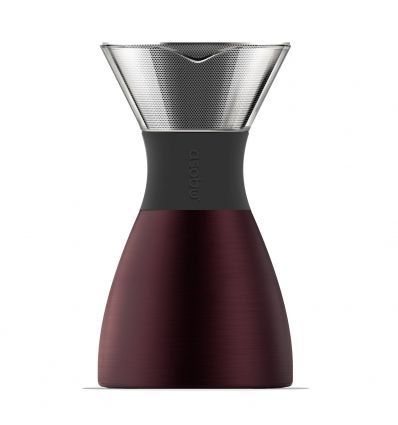 Asobu Pour Over Coffee Maker PO300 Burgundy/Black 1000ml - Purpurowy