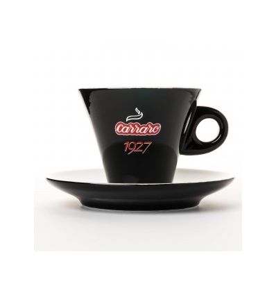 Carraro Filiżanka i spodek - Latte 250 ml - Czarna
