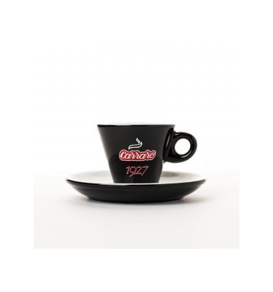 Carraro Filiżanka i spodek - Espresso 70 ml - Czarna