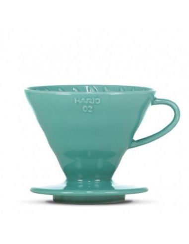 Hario ceramiczny Dripper V60-02 Turquoise Green + 40 filtrów