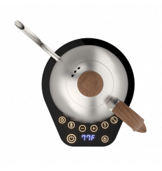 czajnik elektryczny konewka brewista artisan gooseneck variable kettle srebrny z wstawkami imitującymi drewno 2